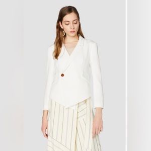 Derek Lam 10 Crosby Winter White Easy Fluid Blazer Jacket Sz 4